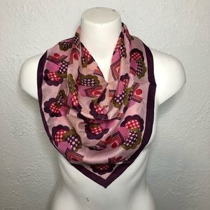 60s 70s Vintage Scarf Groovy Flower Power Pattern